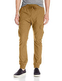 Jogger Pants Washed Ripstop Fabric With Cargo Pockets WheatNew Large