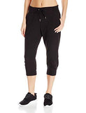 Performance Rib Cuff Bottom Capri Pant Black L
