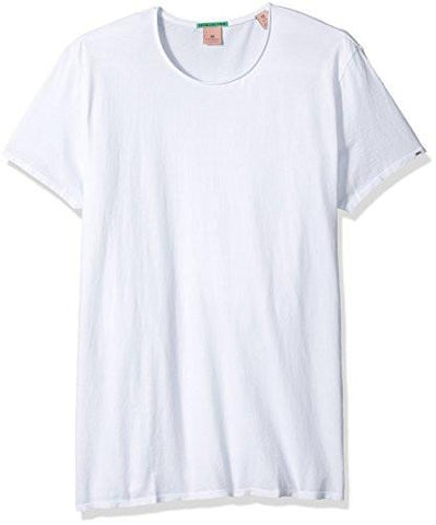 Scotch & Soda Classic Crewneck Tee in Lightweight Jersey Quality White Large