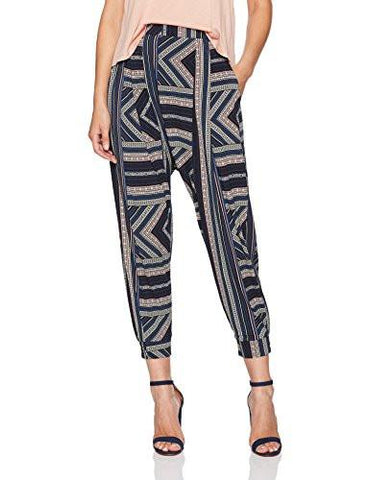 Bcbgeneration Harem Cropped Pant Dark Navy Multi Medium