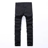 Leward Slim Fit Black Stretch Destroyed Ripped Skinny Denim 34 Black
