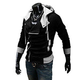SUNNORN AUTUMN ZIPPER HOODIE CASUAL TOP COAT CARDIGAN SLIM HOODED JACKET M BLACK