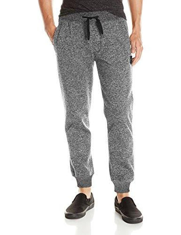 Jogger Pants Basic Fleece Solid Clean Colors Marled Grey New Large