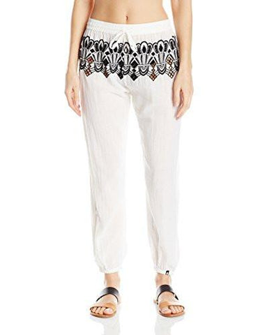 Fronds Forever Beach Pant Cover Up White Xl