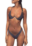 Piepiebuy Top Fashion Sexy Tie Side Pantie Triangle Thong Push Up Bikini Swimsuit Set
