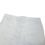 High Waist Knee Skinny Denim Distressed Ripped Boyfriend L White