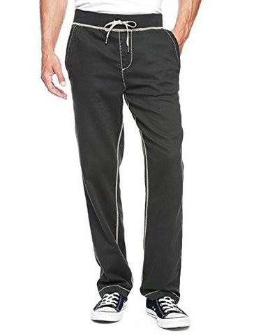 Wide Leg Big T Stitch Sweatpants Jet Black XXLarge