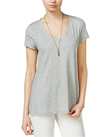 Metallic VNeck TShirt XSmall Alloy Heather