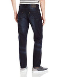 Slim Straight Ripped And Repaired Denim Pants With Color Weft Stitching Black 30X30