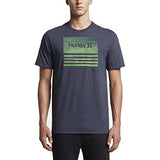 Hurley MTS0024380 Borderline Textripe Tee Shirt Obsidian Heather L