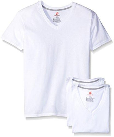 HANES COMFORT BLEND VNECK UNDERSHIRT LARGE WHITE 3PACK