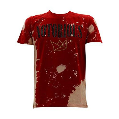 Imperious Notorious Rhinestone Beach T Shirt Red