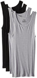 Comfortsoft Dyed Tank 4Pack Blackgrey Large