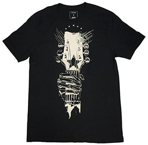 CONVERSE ALL STAR CHUCK TAYLOR SHORT SLEEVE COTTON GRAPHIC PRINT TSHIRT BLACK GUITAR S