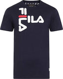 FILA VINTAGE BLACK LINE DIAGO GRAPHIC TSHIRT BLUE XLARGE