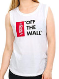 Vans White Anthem Muscle Tank Top M White