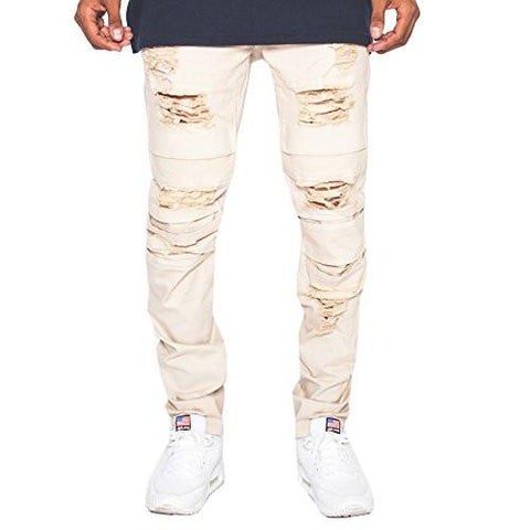 The Dorado Chalk Distressed Pants Size 40 X 32
