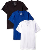 MEN UNDERSHIRTS 3 PACK COTTON CLASSICS VNECK TSHIRTS WHITEBLACKDARK MIDNIGHT M