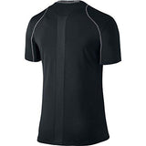 NIKE MEN PRO FITTED SHORT SLEEVE SHIRT BLACKDARK GREYWHITE MEDIUM