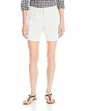Pleat Front Short White 10 Petite