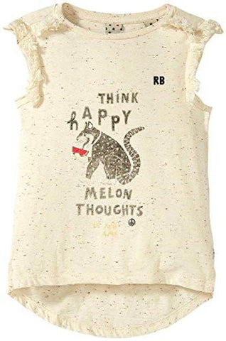 Scotch & Soda Kids Sleeveless Shirt With Animal Graphic Design Off White Small