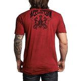 Live Fast Shirt Fleur Short Slvs Crew Neck In Dirty Red Wash