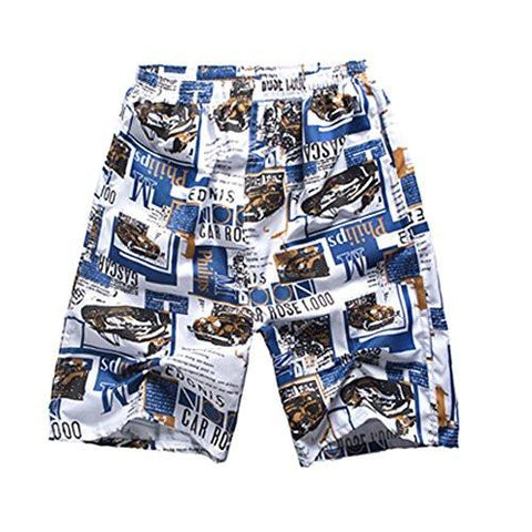 SUMMER MEN BEACH SHORTS BOARDSHORT SHORTS SWIM TRUNKS FOR TRAVEL #04
