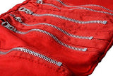 David.Ann Straight Fit Destroyed Zippers Skinny red36