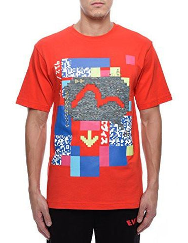 Red Mulit Color Pixel Tee