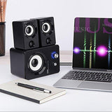 Htrise USb Powered Computer Speakers System X7 Black For Gamingmusicmovies Active Multimedia Stereo Subwoofer For Laptopdesktoplenovohpthinkpadibmdellsonymacfeesamsunacermicrosoftpc