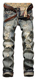 Vintage Casual Ripped Broken Hole Denim Joggers Pants