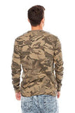 Guys Imperious Excellent Camo Henley Long Sleeves Tees Tops Ts01 Xl Grey