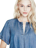 GUESS WOMEN JORDAN OPEN BACK TOP STONE ENZYME + BLEACH WASH M