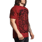 Live Fast Shirt Fleur Short Slvs Crew Neck In Dirty Red Wash