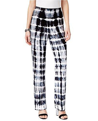 Karen Kane Printed Pullon Soft Pants Small Black
