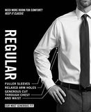 Pinpoint Regular Fit Stripe Button Down Collar Dress Shirt Blue 17.5 Neck 3435 Sleeve