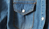 Hsd Cool Knotted Short Denim Shawl Coat Top Jacket Dark Blue Asian XXxl