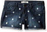 Big Embroidered Shorty Shorts Blue Asphalt 14