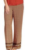 Daniel Rainn Small Border Print Palazzo Pants Orange S