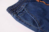 Buluolandi Elastic Stretch Ripped Jogger Denim Pants