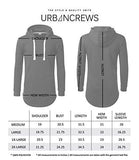 URBANCREWS Hipster Hip Hop Classic Pullover Hooded Jacket BLACK XLARGE