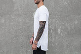 VITALY DESIGN ELONGATED CONTEMPORARY FISHTAIL LONG TSHIRT L WHITE