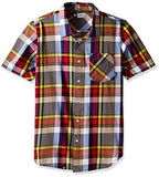 Mens The Message Short Sleeve Woven Shirt Red XLarge