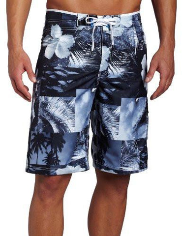 SPEEDO PHOTO FLORAL BOARD SHORTS BLACK 30