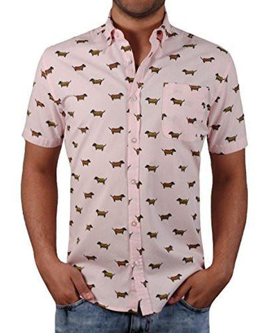 COTTON WEINER DOG PRINT SHIRT FROM ALPHA BETA