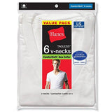 HANES 6PACK FRESHIQ VNECK TSHIRT WHITE LARGE
