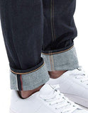Slim Fit Ecru Bursh Embroidery Seagull Selvedge Denim