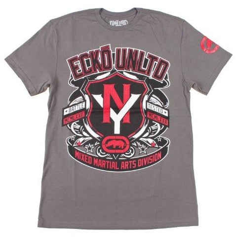 Ecko Unltd. MMa Heads Up Short Sleeve Tshirt Metal Grey Large