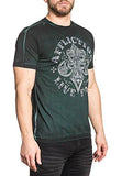 Affliction Royale Impact Tee Shirt Teal Reactive Medium