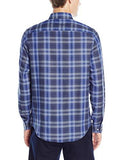 CALVIN KLEIN MEN LIGHT PLAID LONGSLEEVE BUTTON DOWN SHIRT VIOLET STORM MEDIUM
